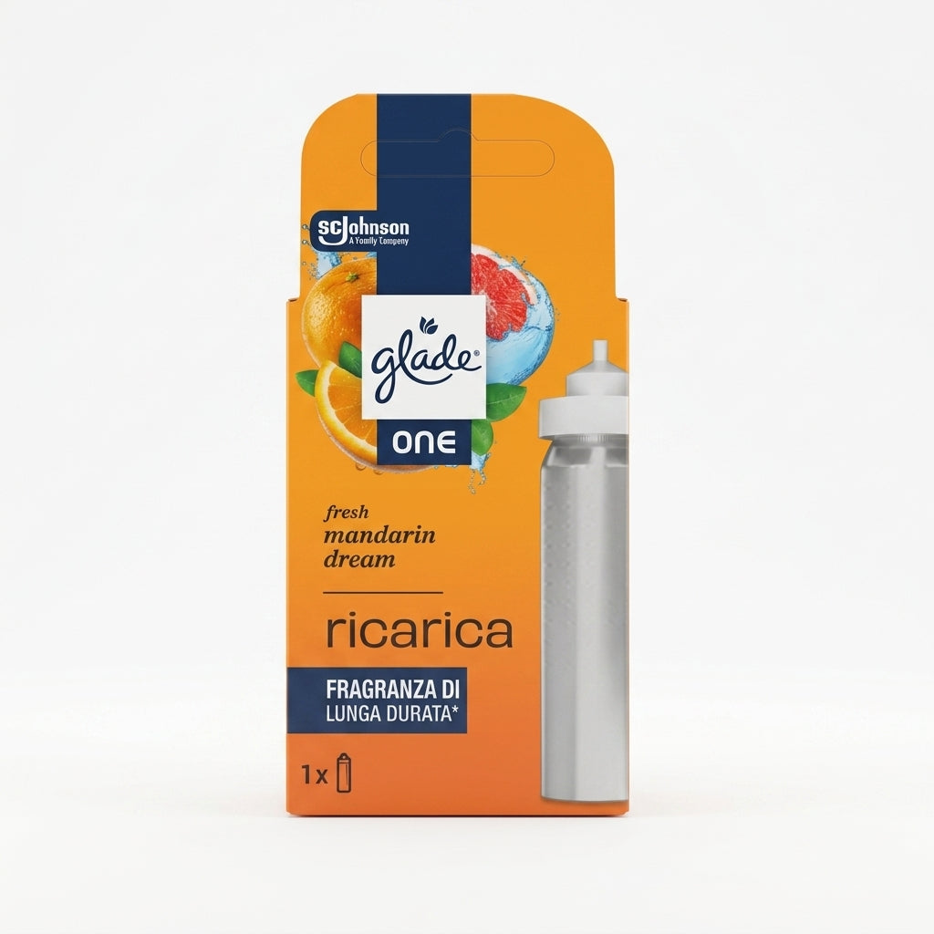 Glade ONE Ricarica Universale Spray Ambienti 10ml Alluminio – Profumazione Istantanea Multi-Compatibile