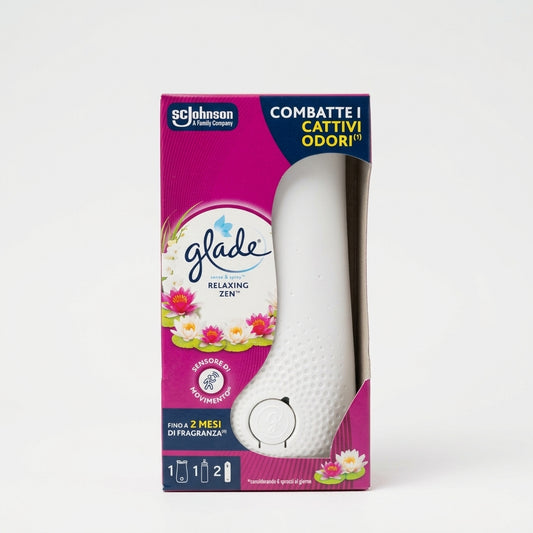 Glade Sense & Spray Relaxing Zen Diffusore Automatico Sensore Movimento – Kit Completo Ricarica 18ml e Batterie AA Included
