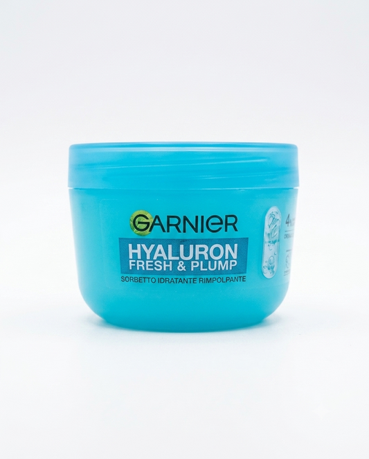 Garnier Hyaluron Fresh & Plump crema sorbetto 85ml con niacinamide e acido ialuronico idratante rimpolpante.