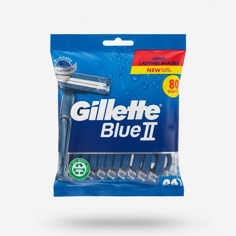 Gillette Blue II Rasoi Monouso Bilama Classici Chromium Coating Confezione Scorta 20 Pezzi