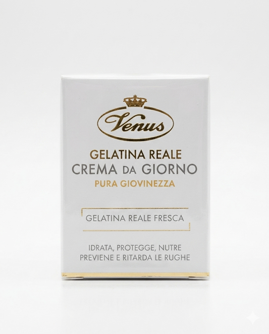 Venus Gelatina Reale Crema Giorno Pura Giovinezza 50ml – Idratante, Protettiva e Nutriente Anti-Rughe