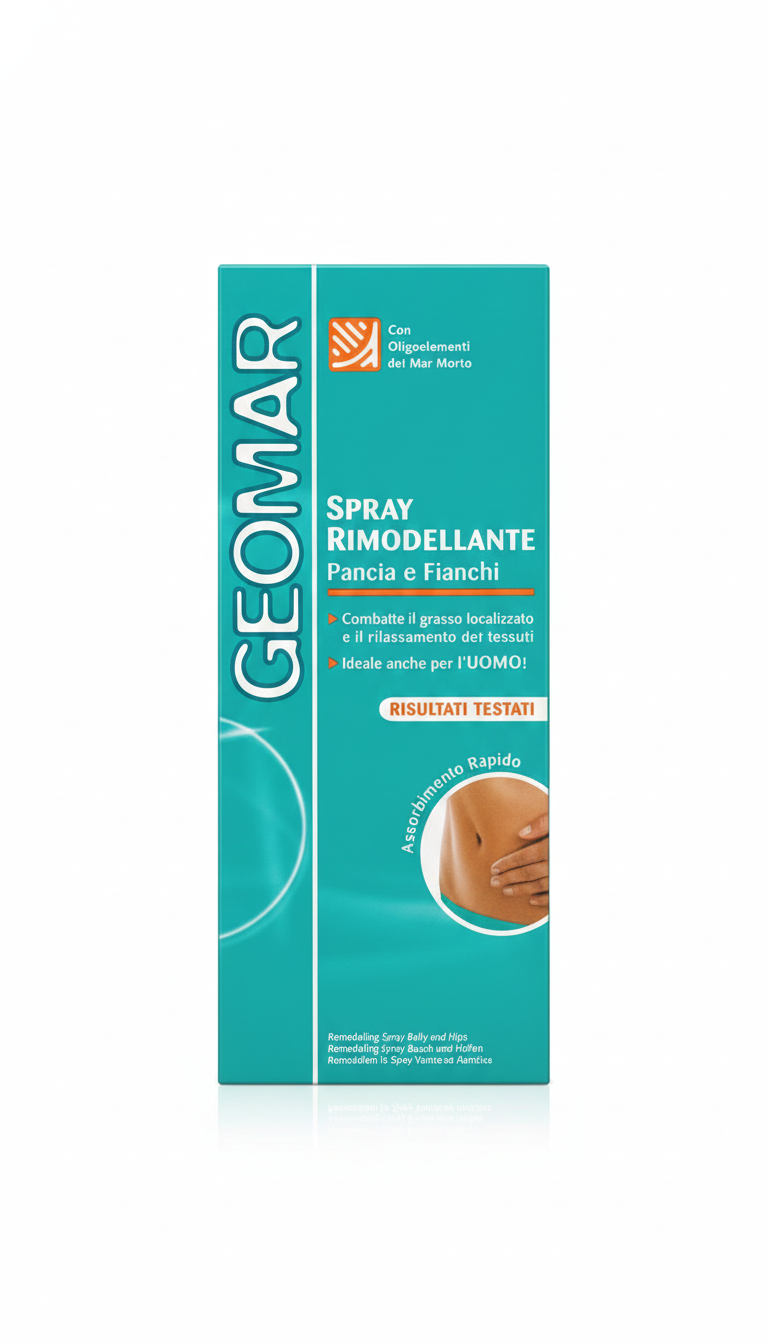 Geomar Spray Rimodellante Pancia e Fianchi 75ml - Uomo e Donna, Anti-Grasso Localizzato