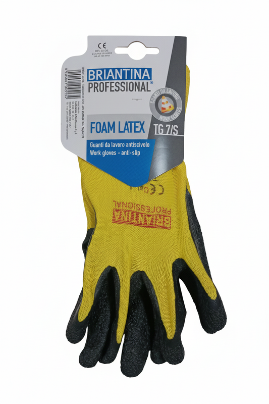 Briantina PROFESSIONAL Guanti da Lavoro STRONG Presa Sicura | Ultra Sensibili e Resistenti | Certificati CE Cat. 1 | Taglie S-XL