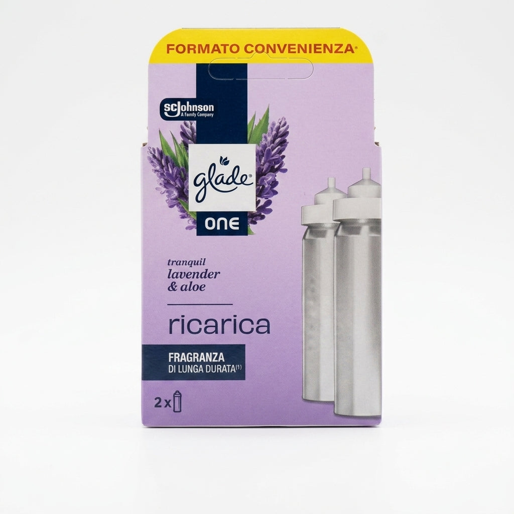 Glade ONE Ricariche Universali Spray Ambienti 2x10ml Alluminio – Profumo Bipack Multi-Compatibile