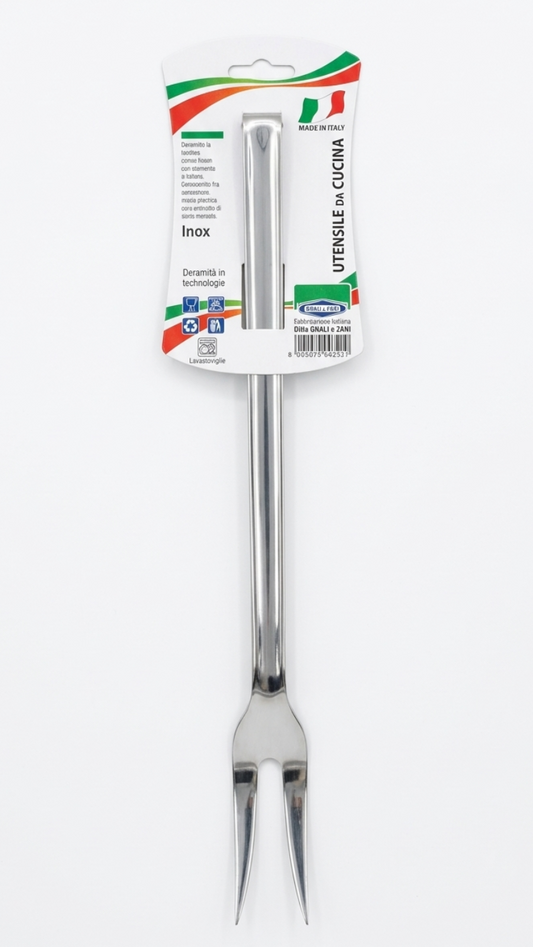 Gnali Forchettone Modello Delta Eco in Acciaio Inox 18/C – 34 cm – Made in Italy – Robusto e Professionale