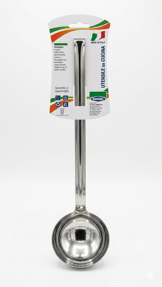 Gnali Mestolo Ø 9 cm in Acciaio Inox 18/C Senza Nichel – Antiallergico, Robusto e Lavabile in Lavastoviglie