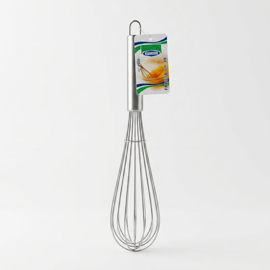 Gnali 1000 INOX Frusta da Cucina 35 cm in acciaio inox, frusta professionale ideale per montare, amalgamare e mescolare ingredienti, Art. 1035, Made in PRC.