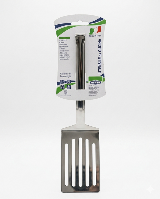 Gnali Pala Lasagne Traforata in Acciaio Inox Modello Delta Pesante – Spatola Professionale per Lasagne, Torte Salate e Patate – Robusta e Lavabile in Lavastoviglie