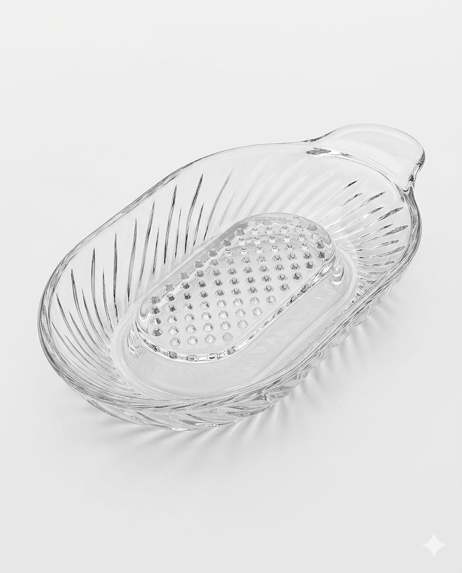 Borgonovo Grattamele Design in Vetro Pressato Ultra-Resistente – L'Originale Classico per l'Infanzia e il Benessere