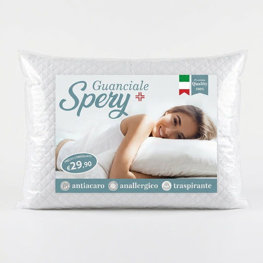 Spery Guanciale Letto Trapuntato Antiacaro Anallergico Poliestere – Cuscino Traspirante Premium Quality