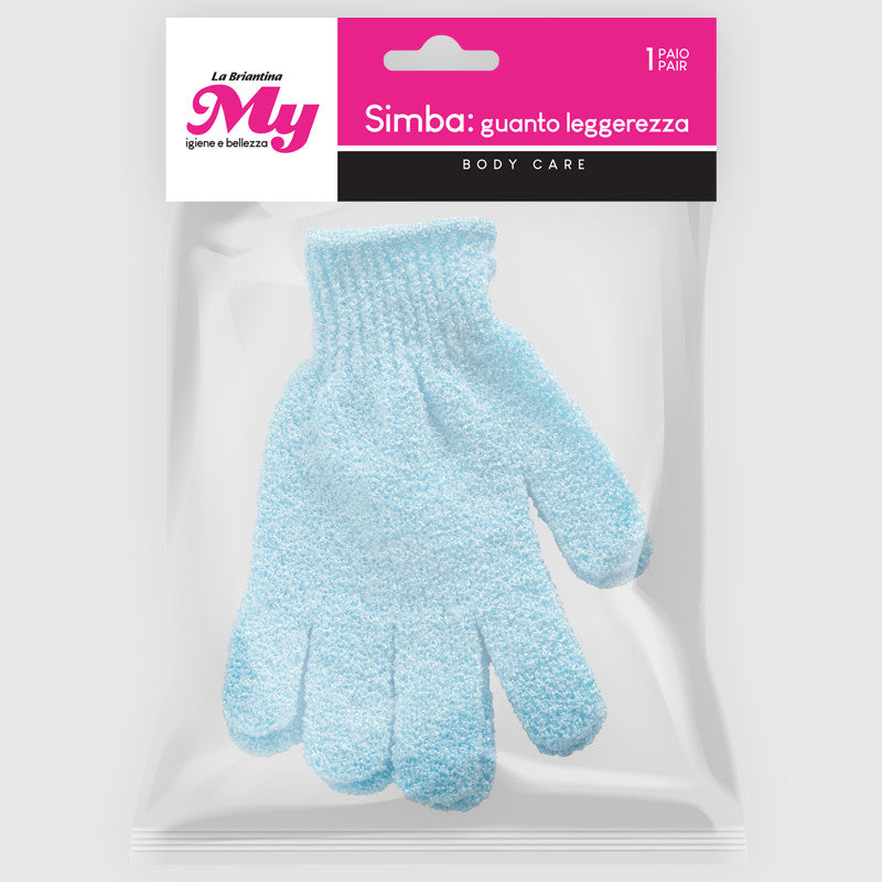 Briantina Guanti Esfolianti SIMBA Leggerezza (1 Paio) | Azione Scrub Corpo Delicata | 100% Nylon Alta Qualità | Per Pelle Liscia e Rigenerata | Colori Assortiti