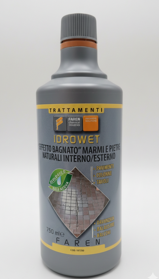 Protettivo Ravvivante Effetto Bagnato 750ml | Per Marmo, Pietre Naturali e Granito | Uso Interno ed Esterno | Idro-Oleorepellente e Antimacchia | Protezione UV e Anti-Salnitro