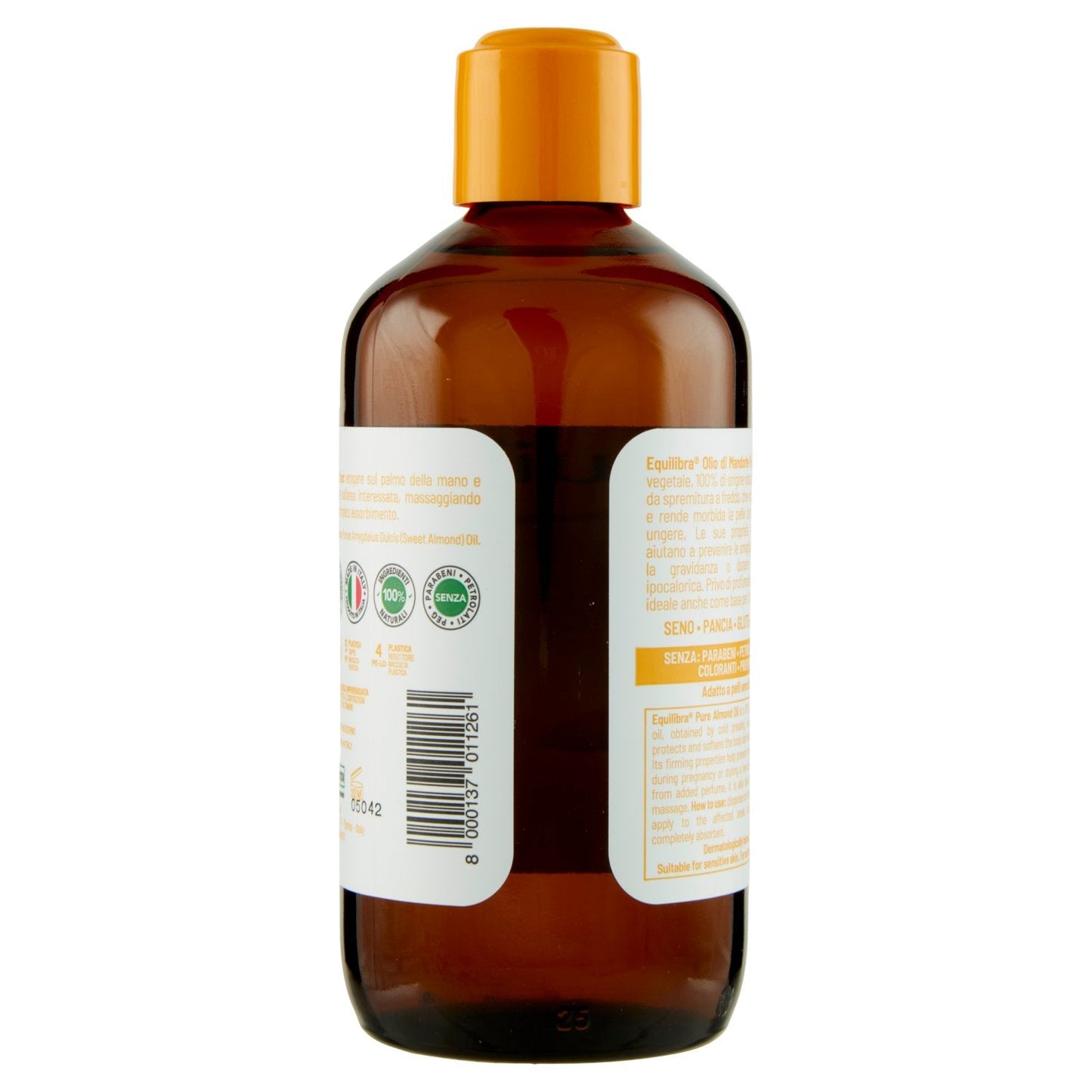 Equilibra Olio di Mandorle Puro 250 ml | 100% Origine Naturale, Spremuto a Freddo – Nutriente ed Elasticizzante