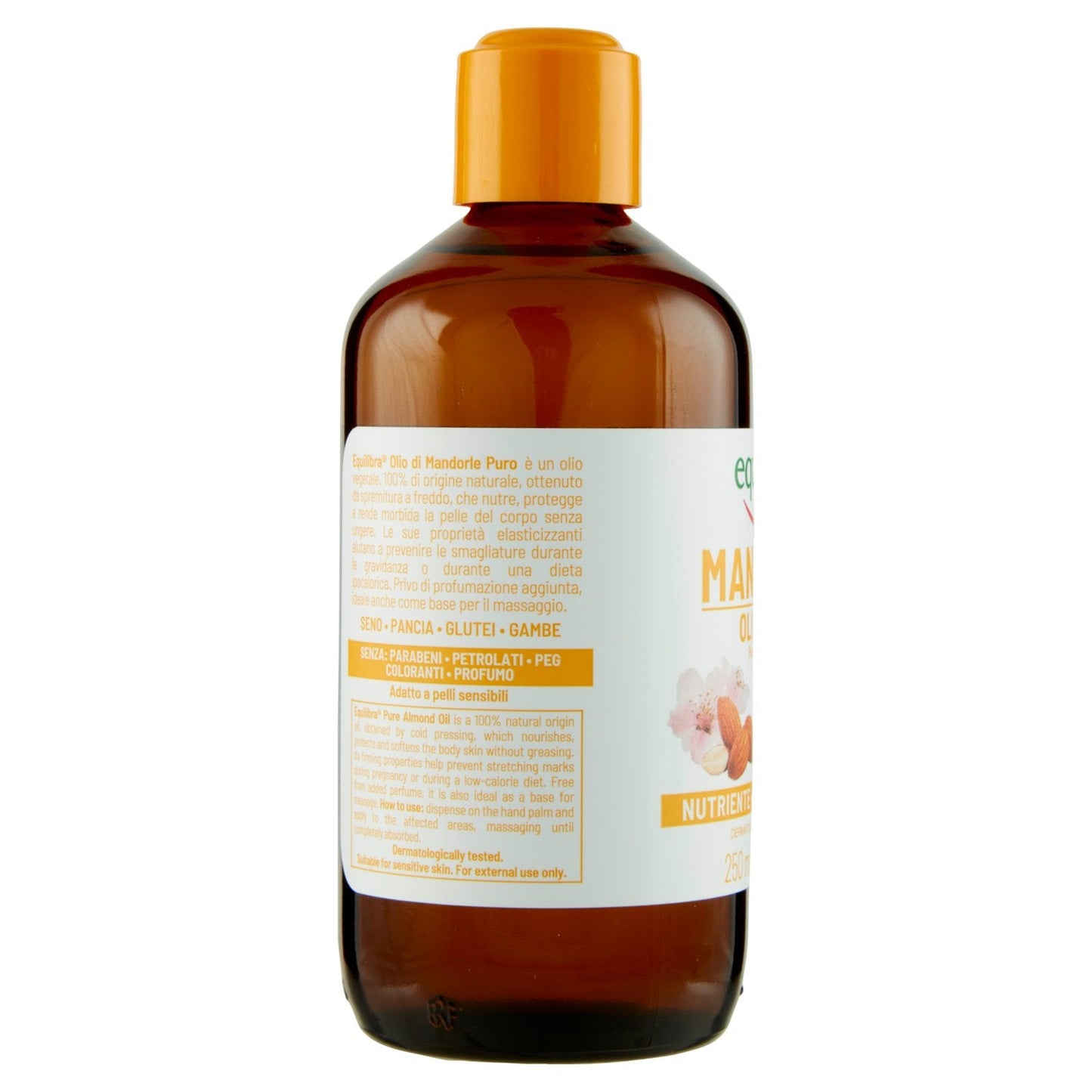 Equilibra Olio di Mandorle Puro 250 ml | 100% Origine Naturale, Spremuto a Freddo – Nutriente ed Elasticizzante