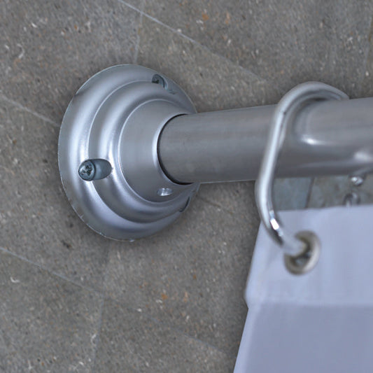 Saniplast Tubo Reggitenda Estensibile 80-135 cm – Alluminio Bianco – Diametro 25 mm – Montaggio a Pressione Senza Fori