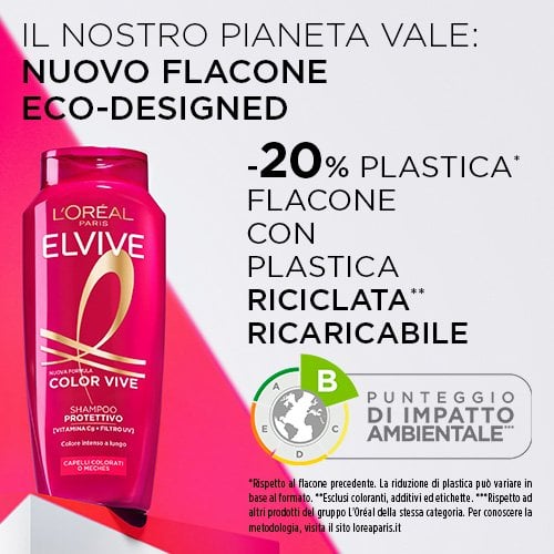 L'Oréal Elvive Shampoo Color Vive Protettivo – Formato Maxi 700ml – Con Elisir Proteggi Colore e Filtri UV per Capelli Colorati