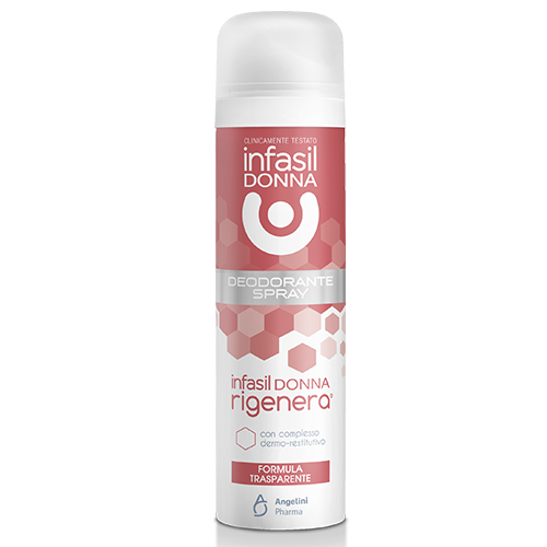 Infasil Donna Rigenera Deodorante Spray 150ml | Complesso Dermo-restitutivo | Anti-Macchie & Aloni | Post-Depilazione