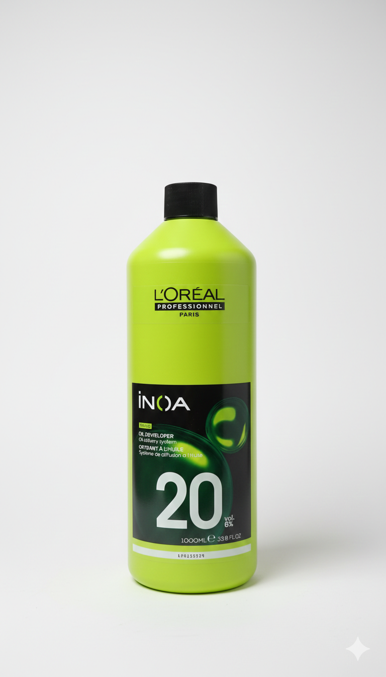 L'Oréal Professionnel INOA Oxydant Riche 20 Volumi (6%) | Attivatore per Colorazione Senza Ammoniaca | Tecnologia ODS agli Oli | Formato 1000 ml