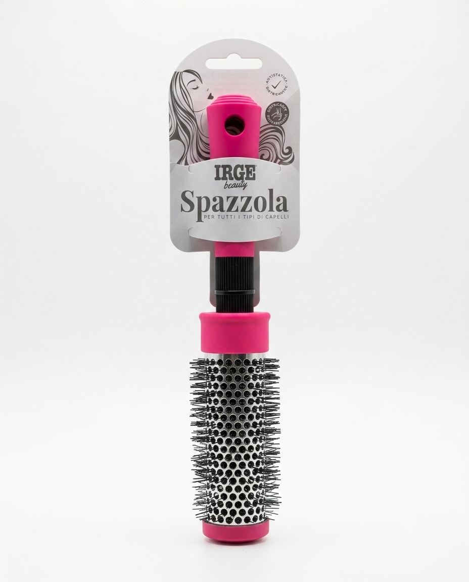 IRGE Beauty Spazzola Margot Termica Tonda, spazzola antistatica e districante ideale per tutti i tipi di capelli, progettata per facilitare l'asciugatura, creare volume, modellare la piega e ridurre l'effetto crespo lasciando i capelli morbidi, lisci e luminosi.
