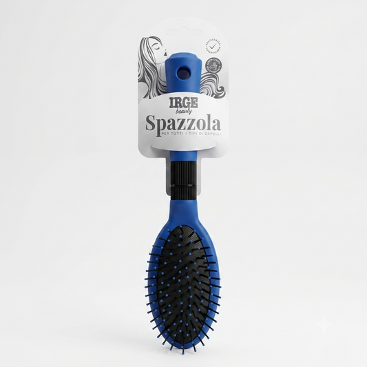 IRGE Beauty Spazzola Margot Ovale Pneumatica, spazzola districante e massaggiante ideale per tutti i tipi di capelli, progettata per sciogliere delicatamente i nodi, adattarsi al cuoio capelluto grazie al cuscinetto pneumatico e favorire una pettinatura morbida, ordinata e confortevole.