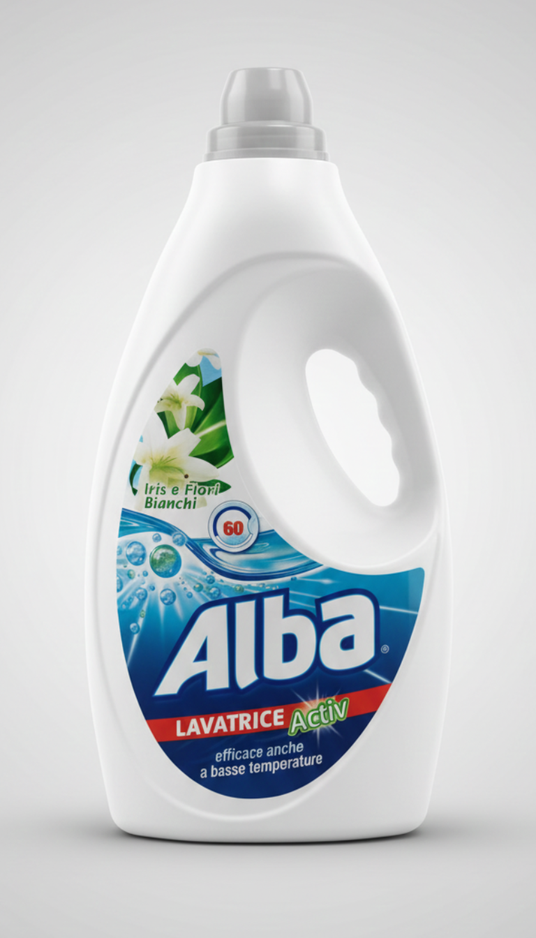 Alba Detersivo Lavatrice Liquido 3L | Formato 60 Lavaggi | 5 Varianti Professionali | Formula Attiva Anti-Macchia e Protezione Fibre