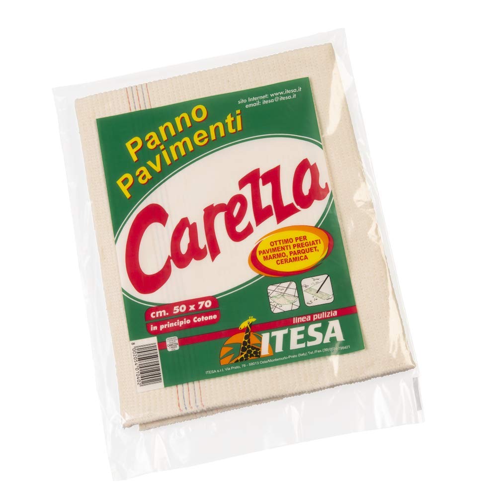 ITESA Carezza Panno Pavimenti 100% Cotone 50x70 cm | Super Assorbente e Delicato | Ideale per Parquet Marmo Cotto e Ceramica | Made in Italy