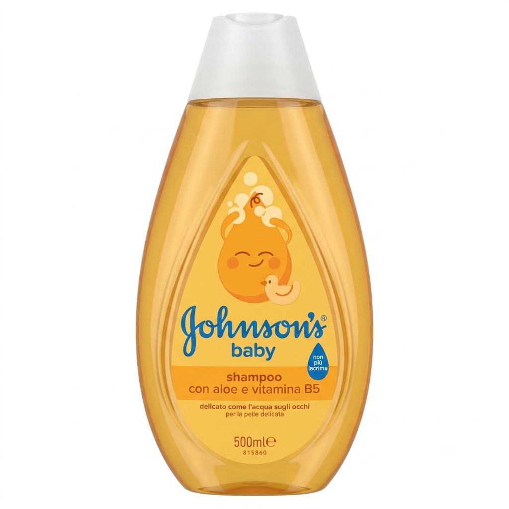 Johnson's Baby Shampoo Non Più Lacrime 500 ml, shampoo delicato per bambini e neonati con formula a pH neutro, deterge dolcemente i capelli rispettando la pelle sensibile e lascia una piacevole sensazione di morbidezza e freschezza.