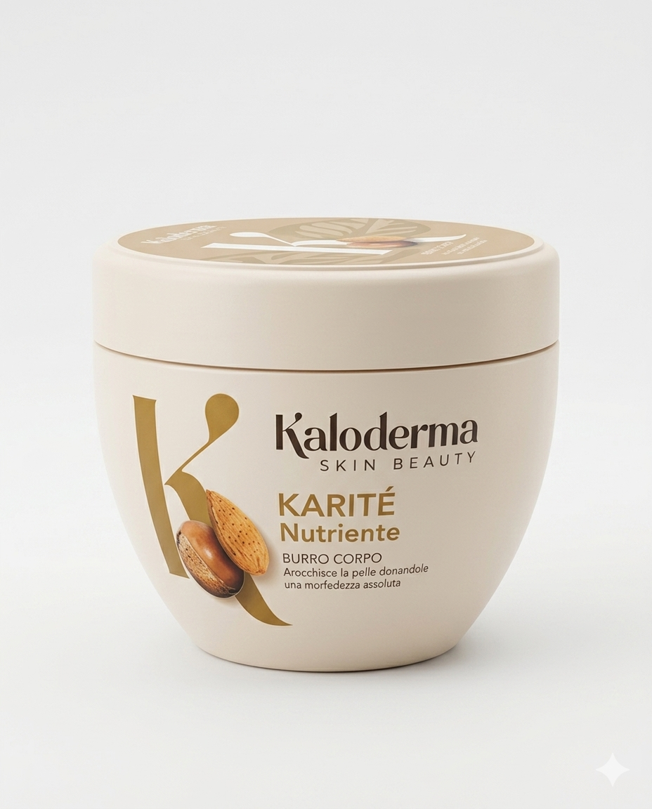Kaloderma burro corpo karité nutriente 300ml crema corpo intensa elasticizzante pelle secca idratante