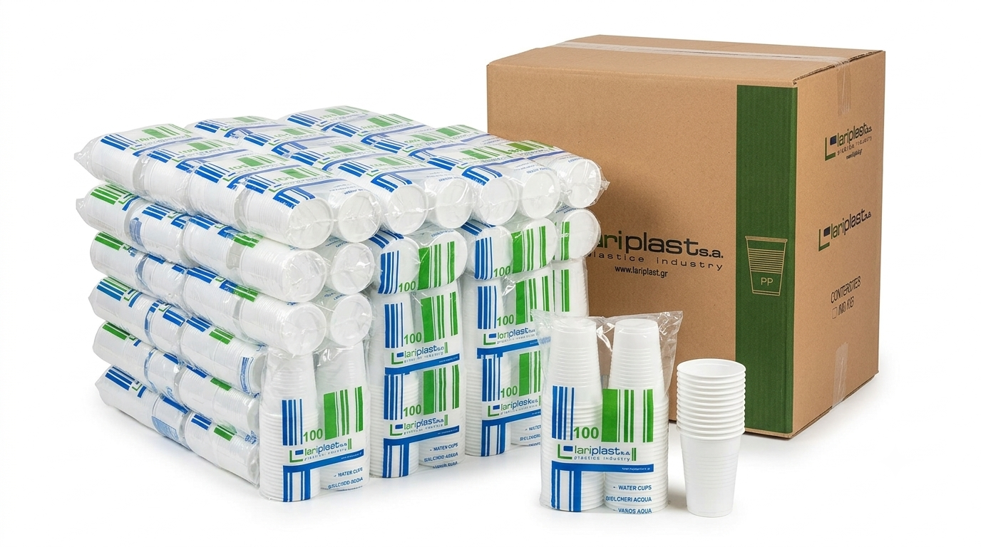 Lariplast bicchieri acqua 200 ml bundle 3.000 bicchieri bianchi monouso e riutilizzabili con spedizione inclusa.