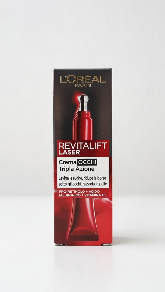 L'Oréal Paris Revitalift Laser X3 Concentrato Occhi 15ml – Anti-Età Tripla Azione: Rughe, Borse e Lifting con Pro-Xylane™