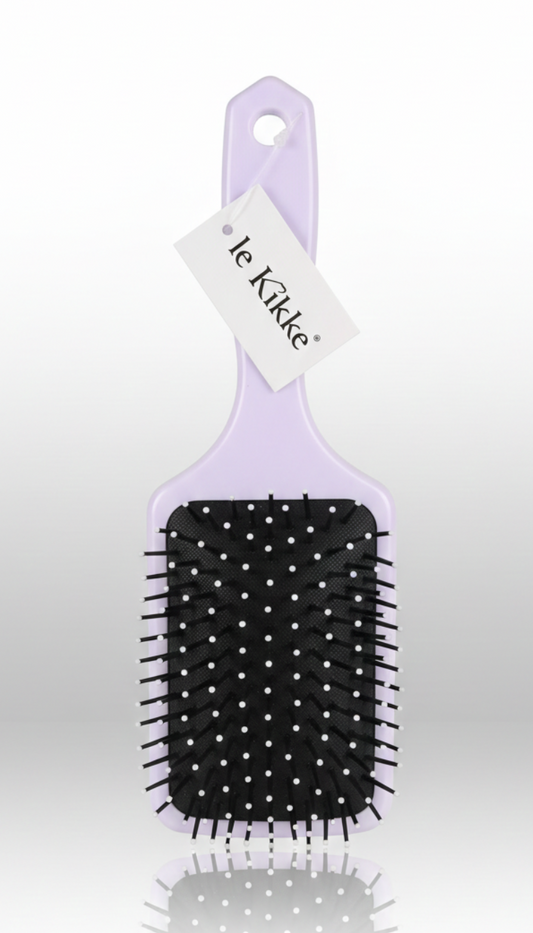 Le Kikke Spazzola per Capelli Decorata | Paddle Brush Districante Design Fun & Glitter | Base Ammortizzata Anti-Rottura | Ideale per Capelli Medi e Lunghi