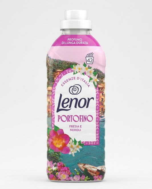 Lenor Essenze d'Italia Portofino Ammorbidente Concentrato 882ml 42 Lavaggi – Profumazione Fresia e Neroli Efficace a Freddo