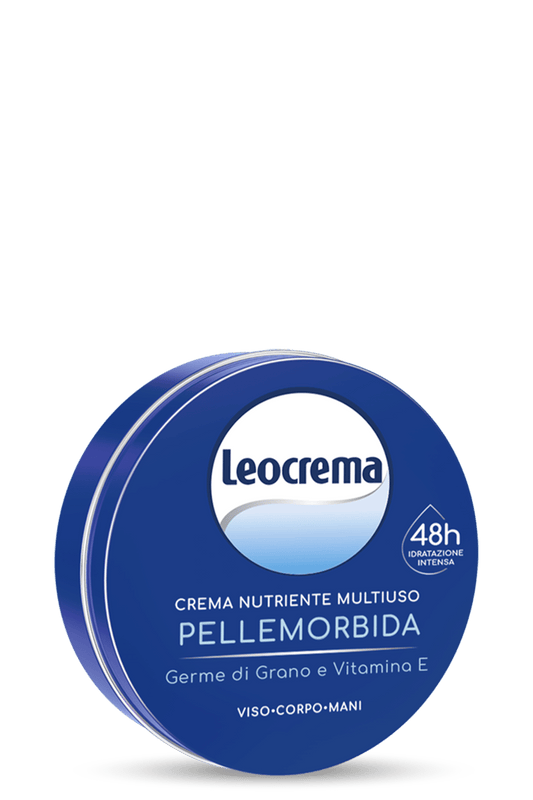 Leocrema Crema Multiuso Pelle Morbida 50ml idratante viso mani corpo con vitamina E e germe di grano