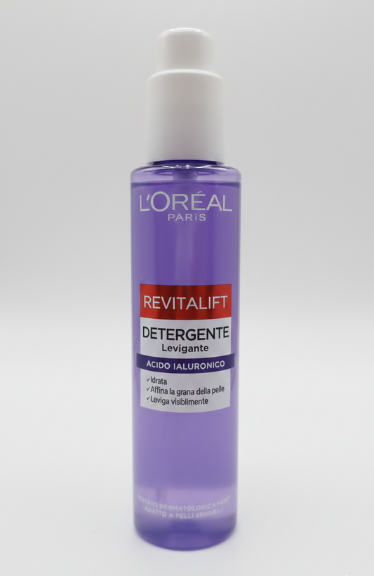 L'Oréal Revitalift Filler Detergente Levigante 150ml | Acido Ialuronico + Glicole | Rimuove Impurità | Rivitalizza e Rimpolpa la Pelle