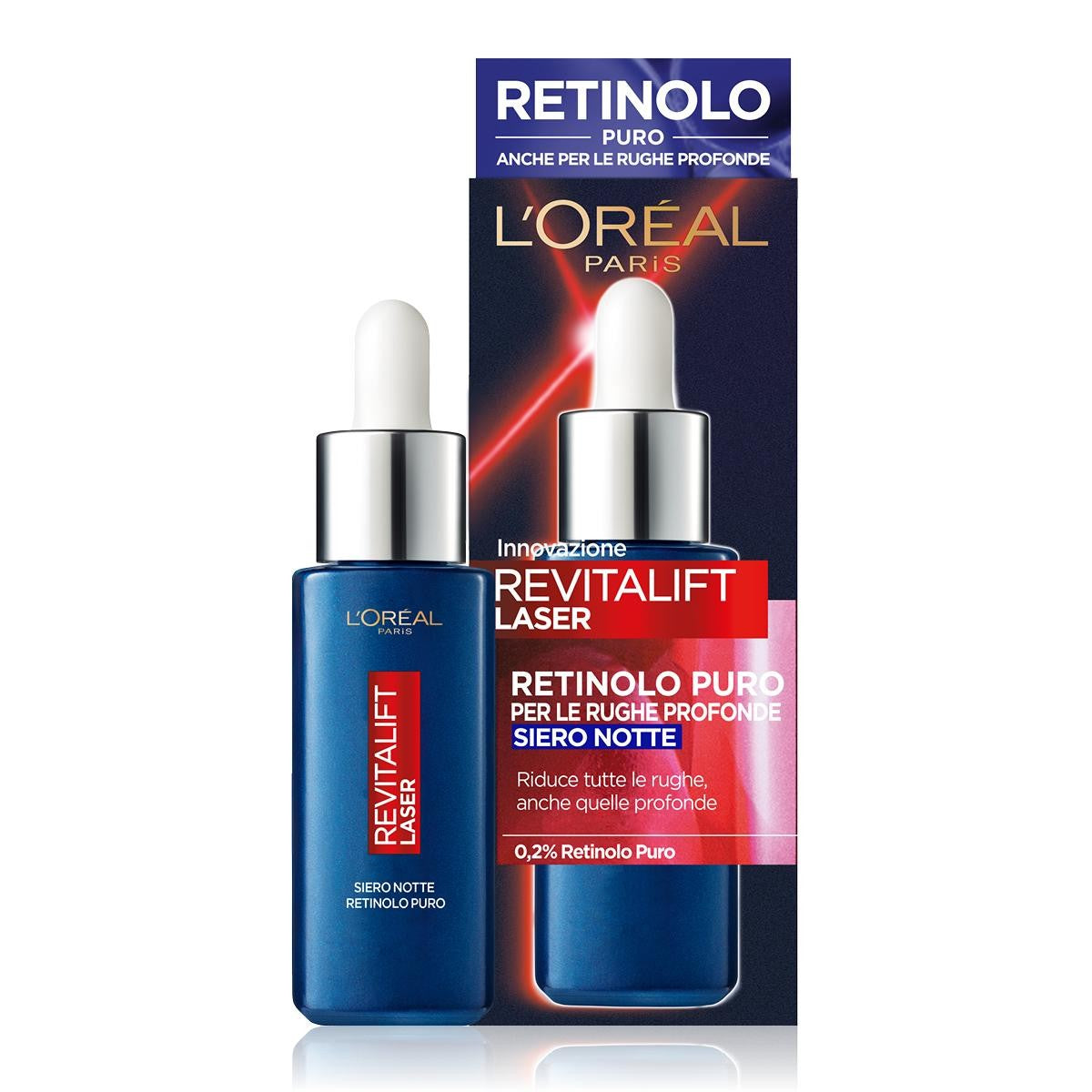 L'Oréal Revitalift Filler Siero Concentrato Anti-Età 30ml | Acido Ialuronico Puro | Rimpolpa, Leviga e Riempie le Rughe | Azione Profonda