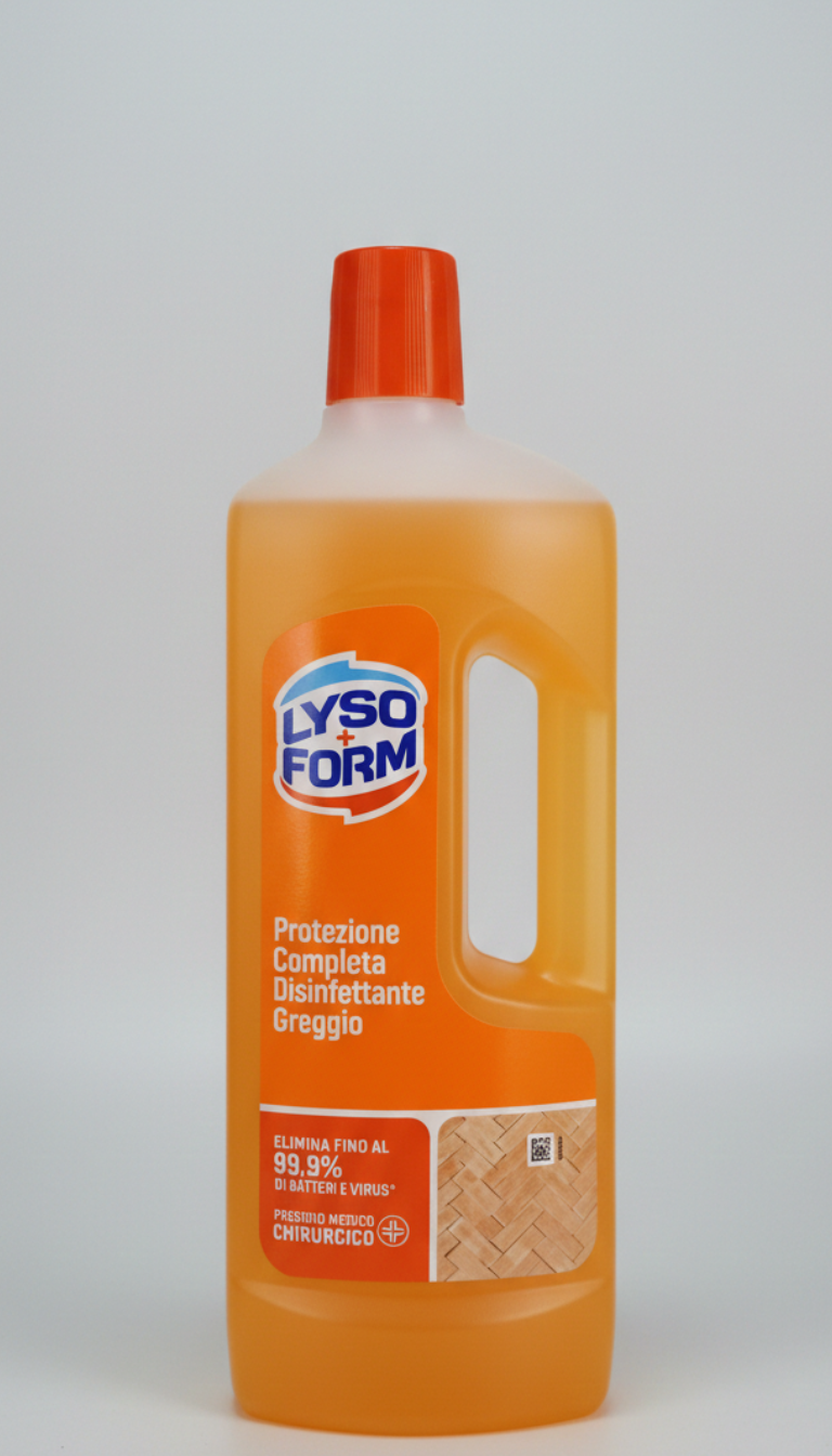Lysoform Protezione Completa Disinfettante Greggio 750 ml | Azione Battericida e Virucida | Uccide il 99,9% di Batteri, Lieviti e Muffe | Presidio Medico Chirurgico