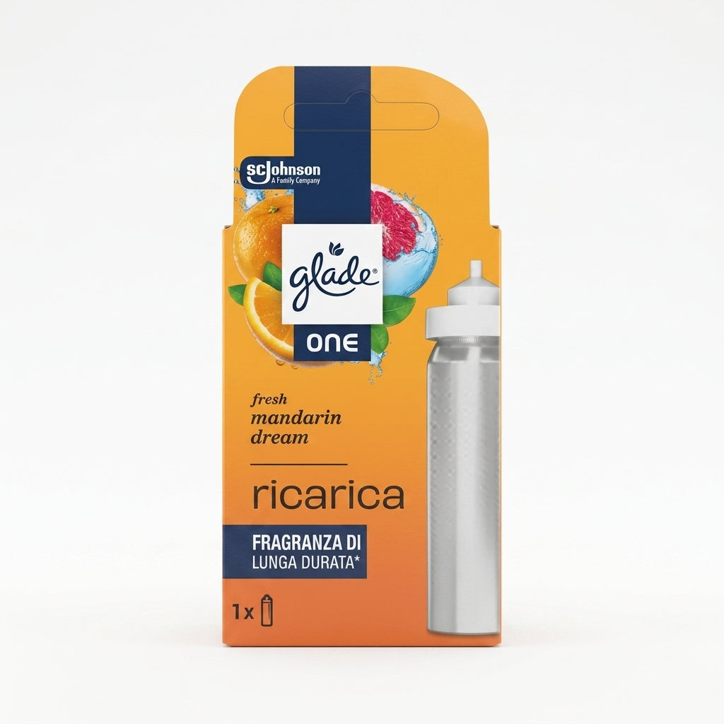 Glade ONE Ricarica Universale Spray Ambienti 10ml Alluminio – Profumazione Istantanea Multi-Compatibile