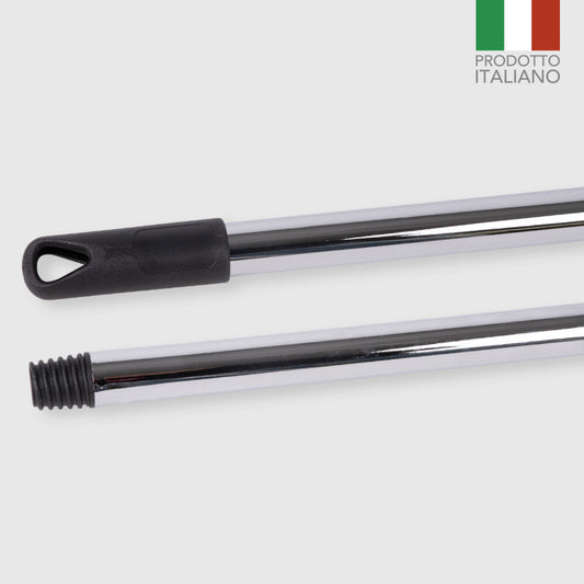 Briantina Manico CROMATO in Metallo 130 cm | Ø 21 mm | Vite a Filetto Universale Italiano | Struttura Durevole & Spessore 0,28 mm | Prodotto Fabbricato in Italia