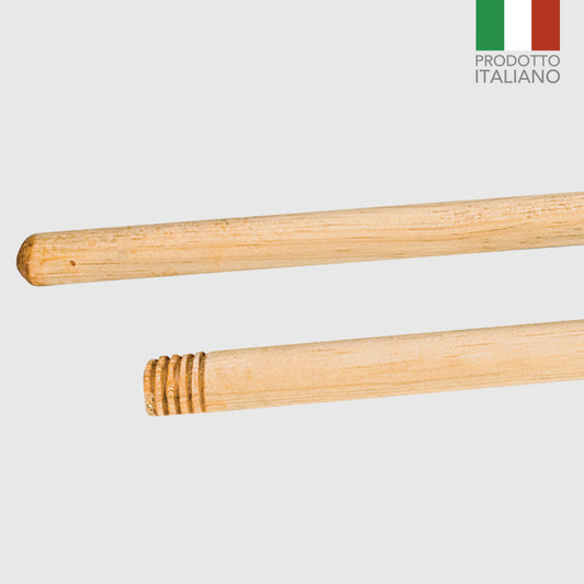 Briantina Manico in Legno DE LUXE 130 cm | Ø 23 mm | Robusto e Leggero | Vite a Filetto Universale Italiano | Prodotto Fabbricato in Italia