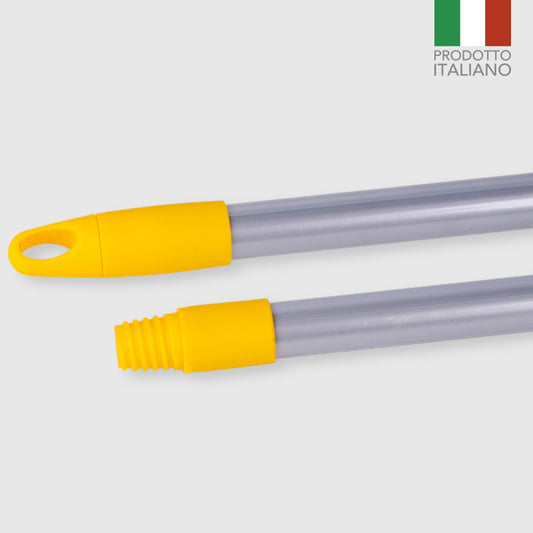 Briantina Manico METAL SILVER in Metallo Plastificato 130 cm | Ø 21 mm | Vite a Filetto Universale Italiano | Struttura Durevole | Prodotto Fabbricato in Italia