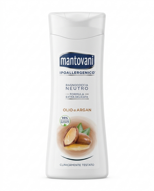 Mantovani Bagnodoccia Olio di Argan 400ml, emolliente e rivitalizzante con profumo orientale