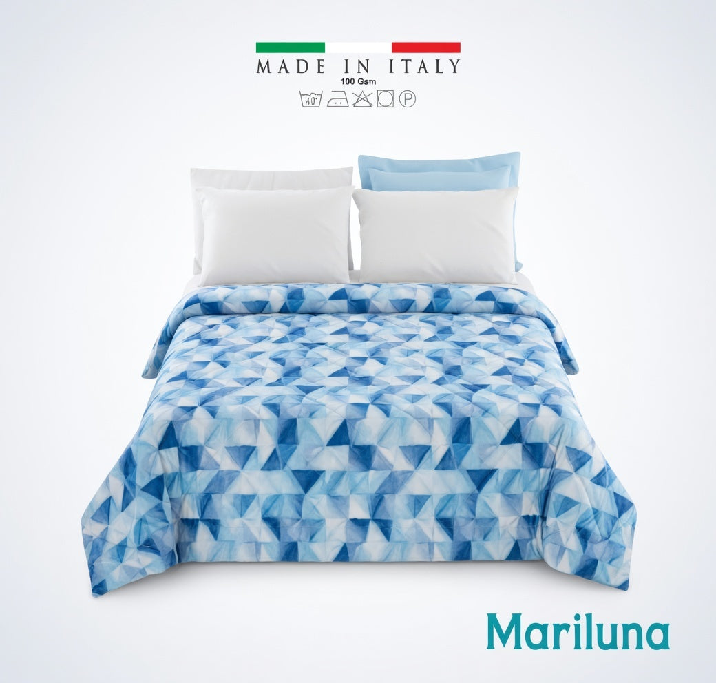 IRGE Trapuntino Double Face Mariluna 100g Singolo 170x260 cm | Termosaldato | Made in Italy | Copriletto Primaverile/Estivo