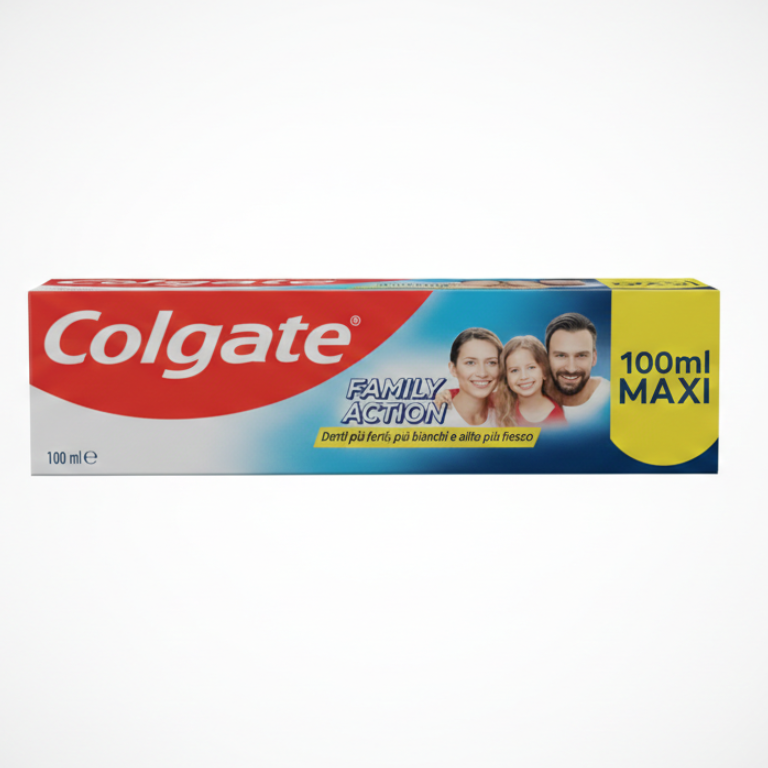Colgate Family Action 100ml | Dentifricio Protezione Carie & Smalto | Tecnologia Sugar Acid Neutralizer | Azione Completa per Tutta la Famiglia