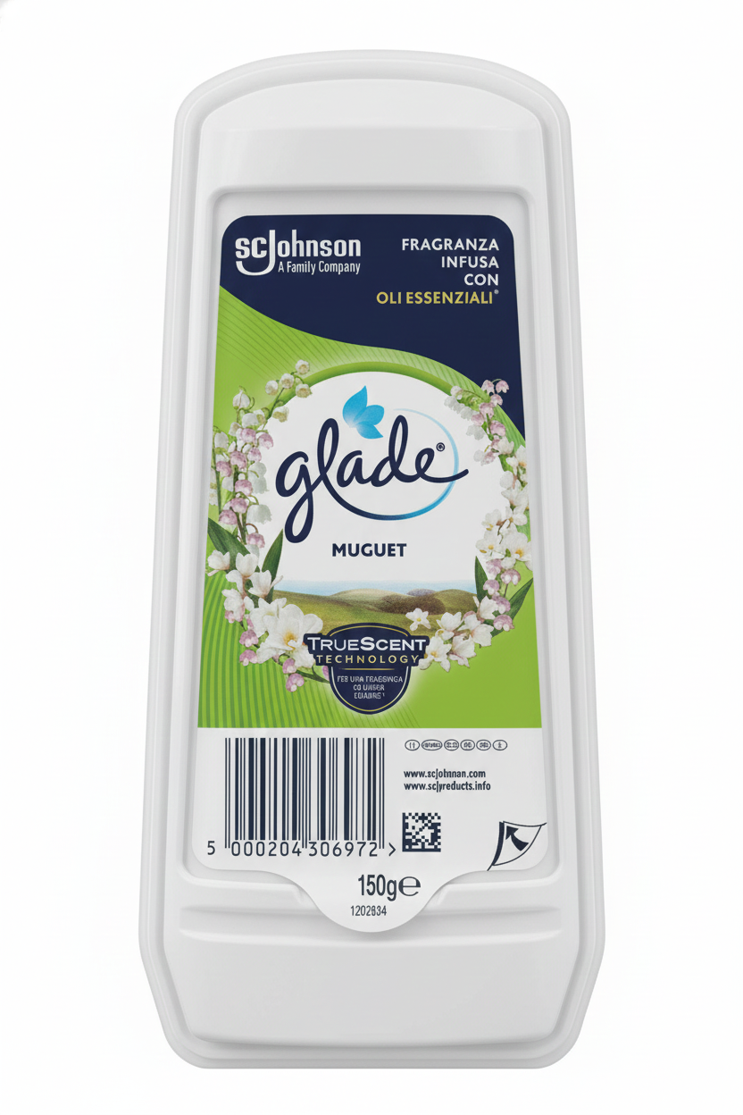 Glade® Assorbiodori Gel 150g – Deodorante Ambiente Solido Discreto – Elimina Cattivi Odori e Freschezza Continua fino a 1 Mese – Infuso con Oli Essenziali