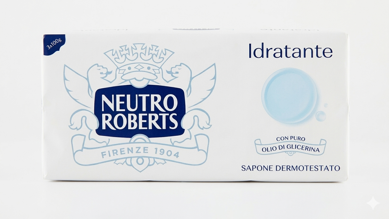 Neutro Roberts Saponette Idratanti 3x100g con Glicerina 100% Naturale