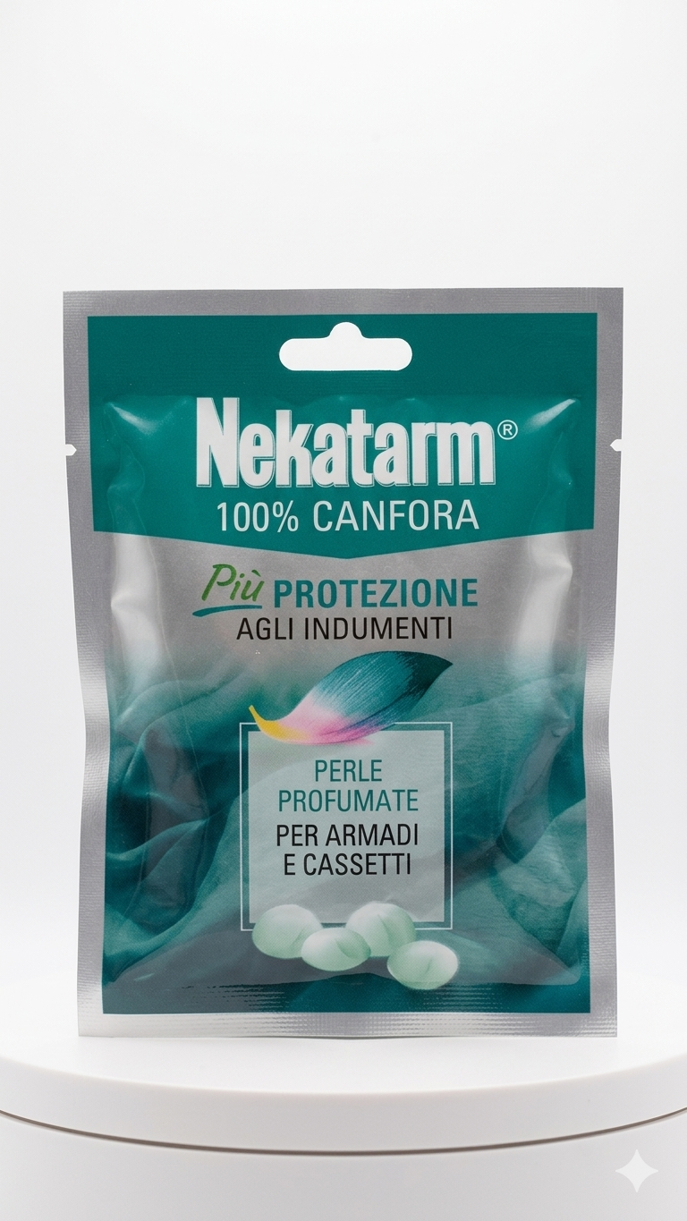 Nekatarm 100% Canfora Perle Profumate per Armadi e Cassetti 50g | Protezione Indumenti e Azione Antitarlo