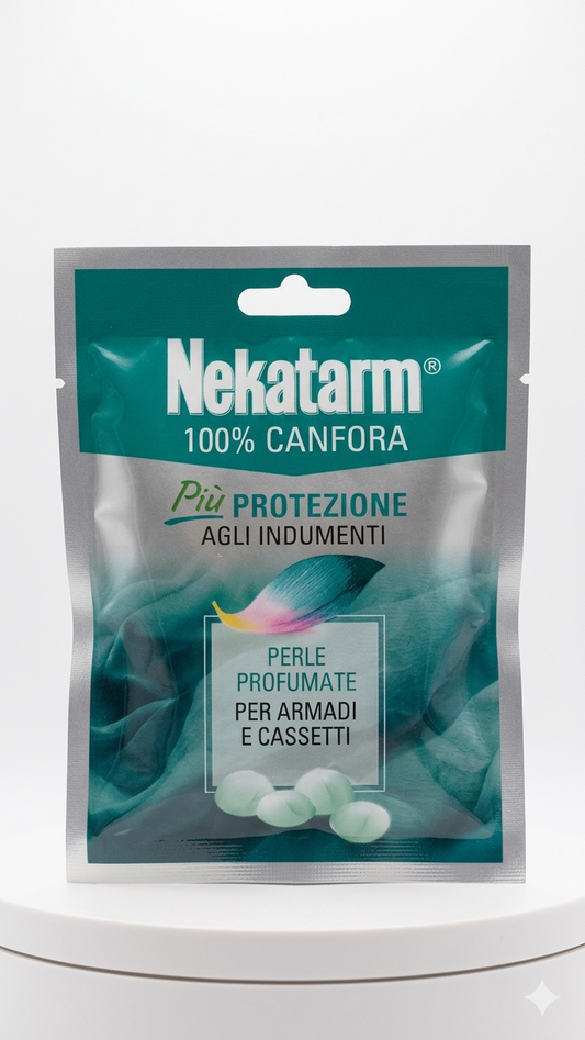 Nekatarm 100% Canfora Perle Profumate per Armadi e Cassetti 50g | Protezione Indumenti e Azione Antitarlo