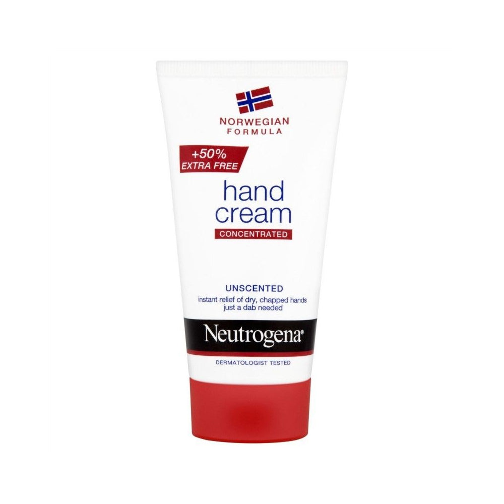 Neutrogena Crema Mani Concentrata Inodore 75ml – Formula Norvegese – Sollievo Immediato per Mani Secche e Screpolate – Dermatologicamente Testata