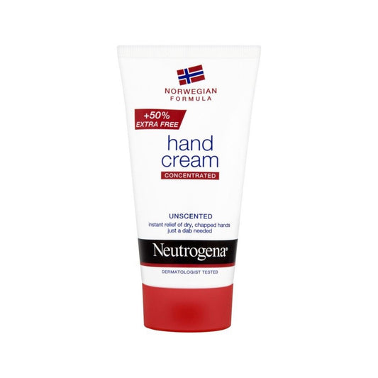 Neutrogena Crema Mani Concentrata Inodore 75ml – Formula Norvegese – Sollievo Immediato per Mani Secche e Screpolate – Dermatologicamente Testata
