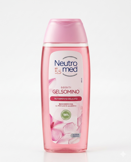 Neutromed Bagnoschiuma Gelsomino 400ml, nutriente e delicato con pH fisiologico e profumo avvolgente